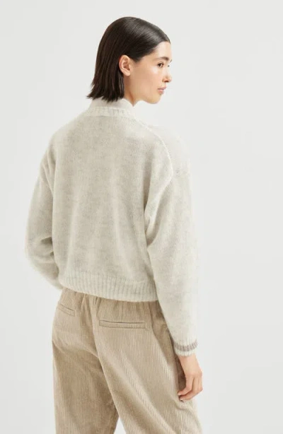 Brunello Cucinelli Sweater With Sparkling Cuffs In Sand