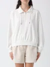 Brunello Cucinelli Cotton High Neck Sweater Drawstring Collar In White