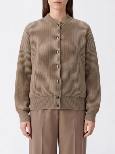 Brunello Cucinelli Sweater Woman Color Brown In Animal Print