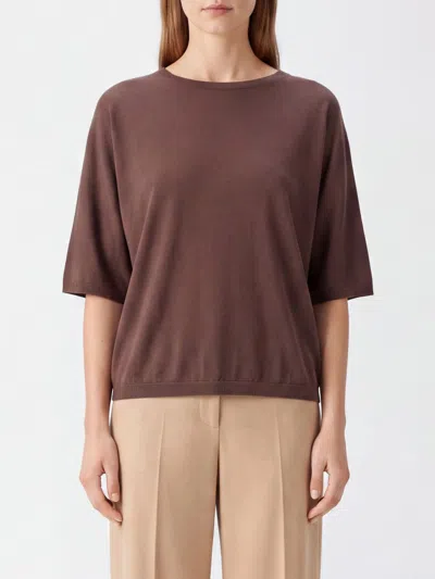 Brunello Cucinelli Sweater Woman Color Violet In Animal Print