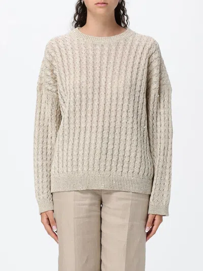 Brunello Cucinelli Sweater Woman Color Beige In Neutral