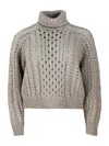 Brunello Cucinelli Special Knit Turtleneck Sweater With Long Sleeves In Fine Cashmere Embellished With Lurex Threads An