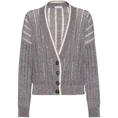 Brunello Cucinelli Gray Sweaters
