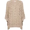 Brunello Cucinelli Open-knit Lightweight Top With Wide Sleeves