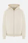 Brunello Cucinelli Hooded Knitwear Kangaroo Pockets In Neutral
