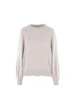 Brunello Cucinelli Long-sleeved Sweater In Neutral