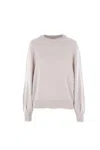 Brunello Cucinelli Long-sleeved Sweater In Neutral
