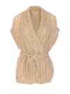 Brunello Cucinelli Women Dazzling Cardigan In Neutral