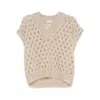 Brunello Cucinelli V-neck Open-knit Vest