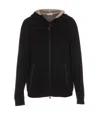 Brunello Cucinelli Zip Up Cardigan In Black