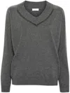 Brunello Cucinelli Long Sleeve V-neck Sweater