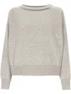 Brunello Cucinelli Monili-chain Cashmere Jumper In Beige
