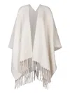 Brunello Cucinelli Gestricktes Cape Mit Fransensaum In Beige