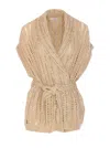Brunello Cucinelli Cardigan Dazzling Sweaters And Cardigans Beige In Beige