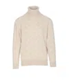 Brunello Cucinelli Turtleneck Sweater In Beige