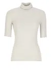 Brunello Cucinelli Rib Turtleneck In Beige
