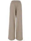 Brunello Cucinelli Ribbed Lurex Pants Elasticized Waistband In Gray