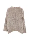 Brunello Cucinelli Sequin-embellished Jumper In Beige