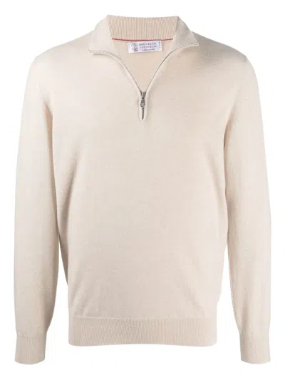 BRUNELLO CUCINELLI BRUNELLO CUCINELLI SWEATERS BEIGE