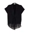 Brunello Cucinelli Layered Cardigan With Monili In Black