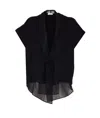 Brunello Cucinelli Layered Cardigan With Monili In Black