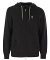 Brunello Cucinelli Cashmere Zip-up Hoodie Featuring Drawstring Hood In Green