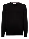 Brunello Cucinelli Cashmere V-neck Sweater In Black