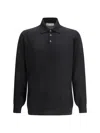 Brunello Cucinelli Collared Knit Polo Shirt In Black