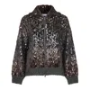 Brunello Cucinelli Mohair-blend Sequin-embellished Cardigan In Gray