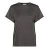 Brunello Cucinelli Short Sleeve Crewneck Sparkling Finish In Black