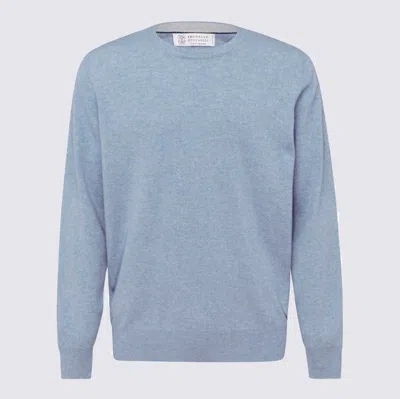 BRUNELLO CUCINELLI SWEATERS BLACKS AND GREYS