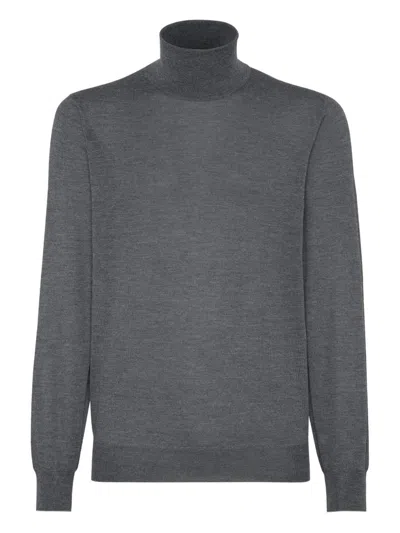 BRUNELLO CUCINELLI SWEATERS BLACKS AND GREYS