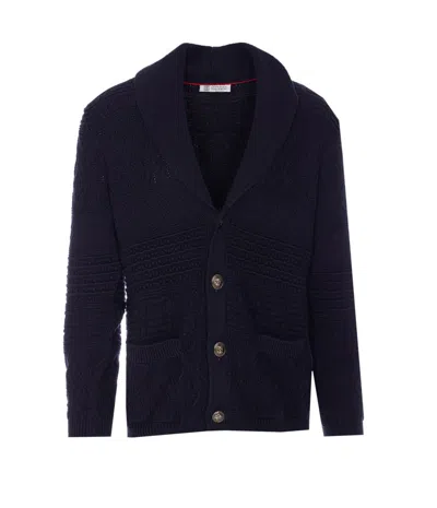Brunello Cucinelli Cardigan In Blue