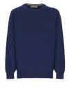 Brunello Cucinelli Relaxed Fit Blue Cashmere Sweater In Blue
