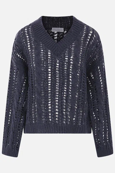 Brunello Cucinelli Sweaters In Blue