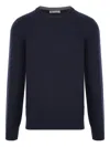 Brunello Cucinelli Fitted Round Neck Sweater In Blue
