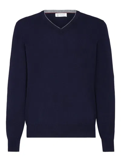 Brunello Cucinelli Sweaters In Blue