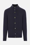 Brunello Cucinelli Buttoned Cardigan In Blue