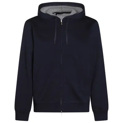 Brunello Cucinelli Sweaters Blue And Green In Black