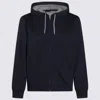 Brunello Cucinelli Zip-up Hoodie With Contrast Lining And Pockets In Black