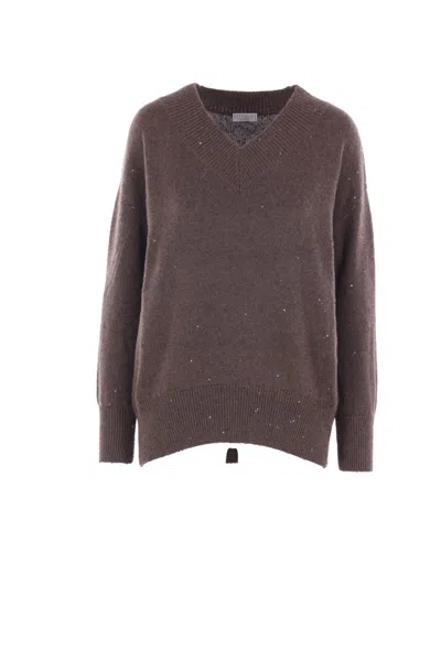 Brunello Cucinelli Sweaters In Brown