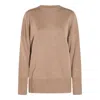 Brunello Cucinelli Knitwear With Long Sleeves Crewneck In Brown
