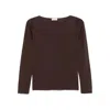 Brunello Cucinelli Cashmere Boat-neck Sweater In Brown