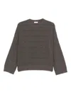 Brunello Cucinelli Sequin-embellished Knit Sweater In Brown
