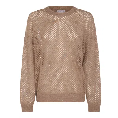 Brunello Cucinelli Sweaters Brown Caldo In Neutral