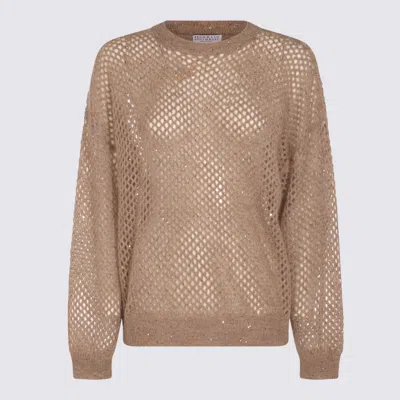 BRUNELLO CUCINELLI SWEATERS BROWN CALDO