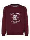 Brunello Cucinelli Cotton Sweatshirt With Print On The Front In Red