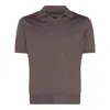 Brunello Cucinelli Polo Shirt With Lapel Short Sleeve In Caffe