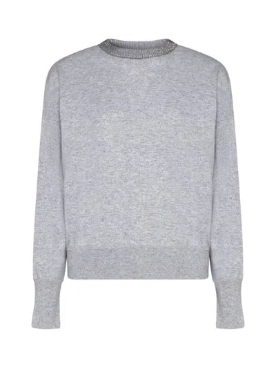 Brunello Cucinelli Sweater In Light Grey