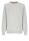 Brunello Cucinelli Grey Cotton Crewneck Sweater In Gray